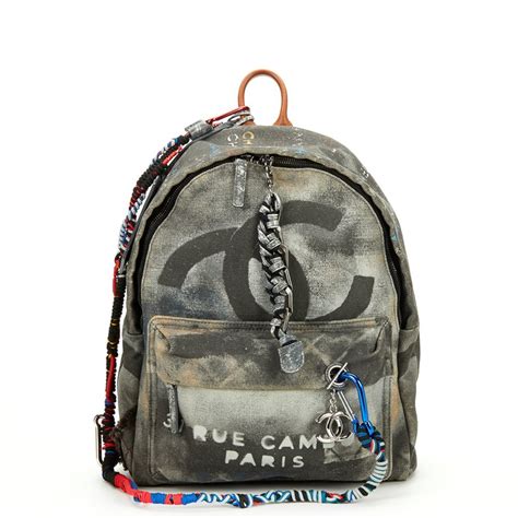 second hand chanel graffiti backpack.